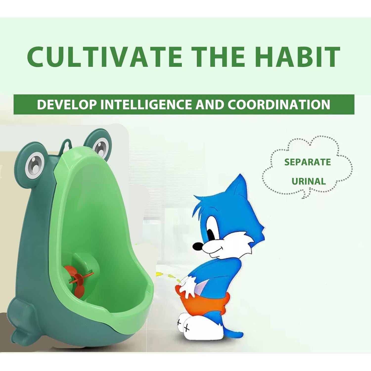 Orinal de Entrenamiento para Niños Dpofirs Rana Verde