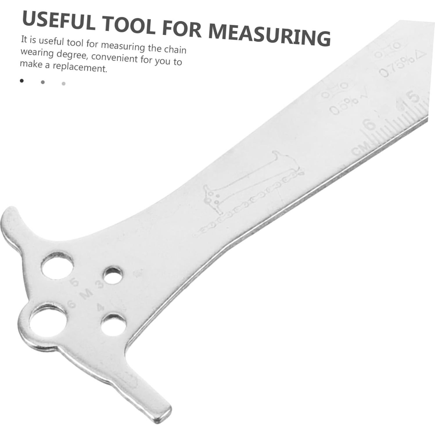 Medidor de Cadena de Bicicleta POPETPOP Acero Inoxidable Portátil