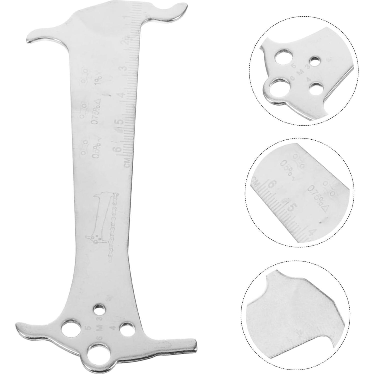 Medidor de Cadena de Bicicleta POPETPOP Acero Inoxidable Portátil