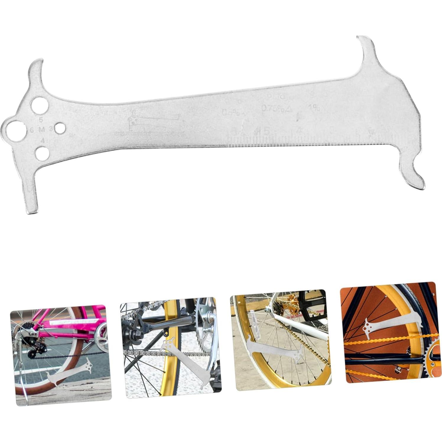 Medidor de Cadena de Bicicleta POPETPOP Acero Inoxidable Portátil