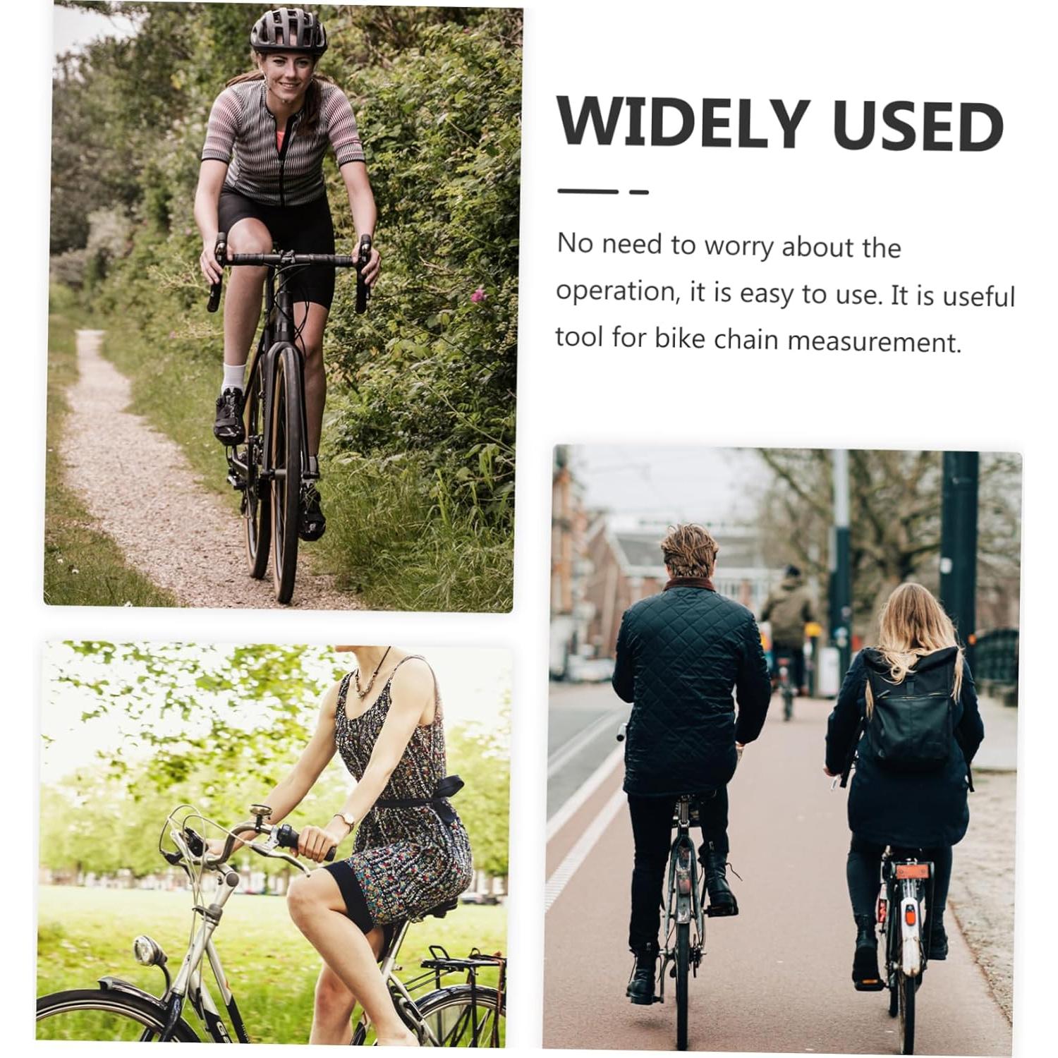 Medidor de Cadena de Bicicleta POPETPOP Acero Inoxidable Portátil