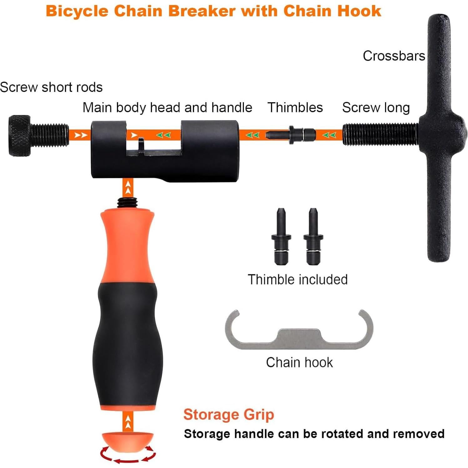 Kit de Herramientas de Reparación de Cadenas de Bicicleta SunTiYa