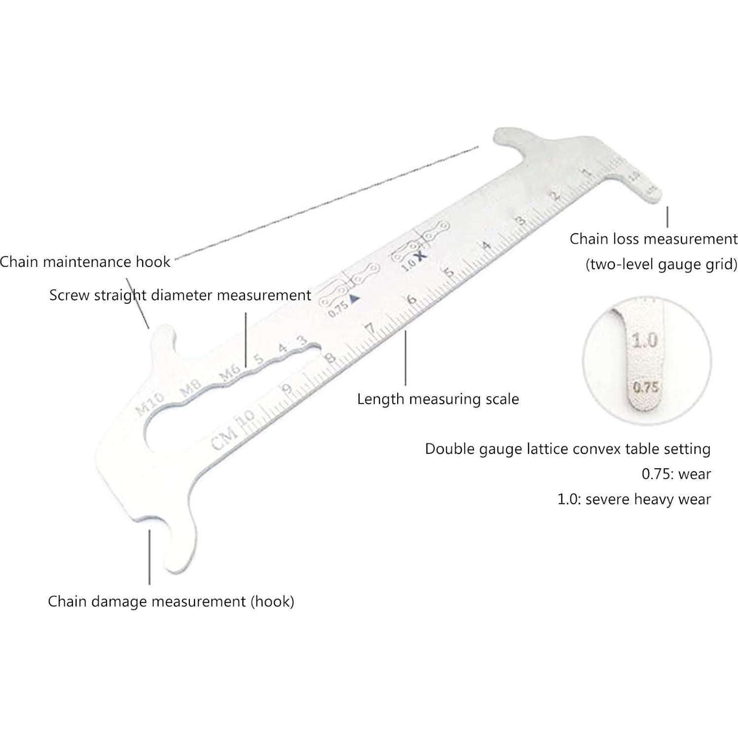 Verificador de Cadena de Bicicleta SYlive - Medidor de Desgaste