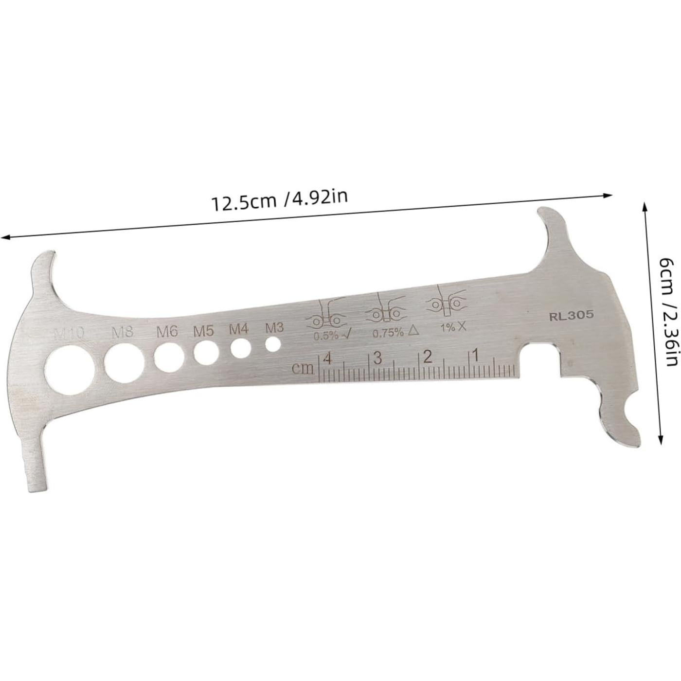 Comprobador de Cadena de Bicicleta POPETPOP Acero Inoxidable