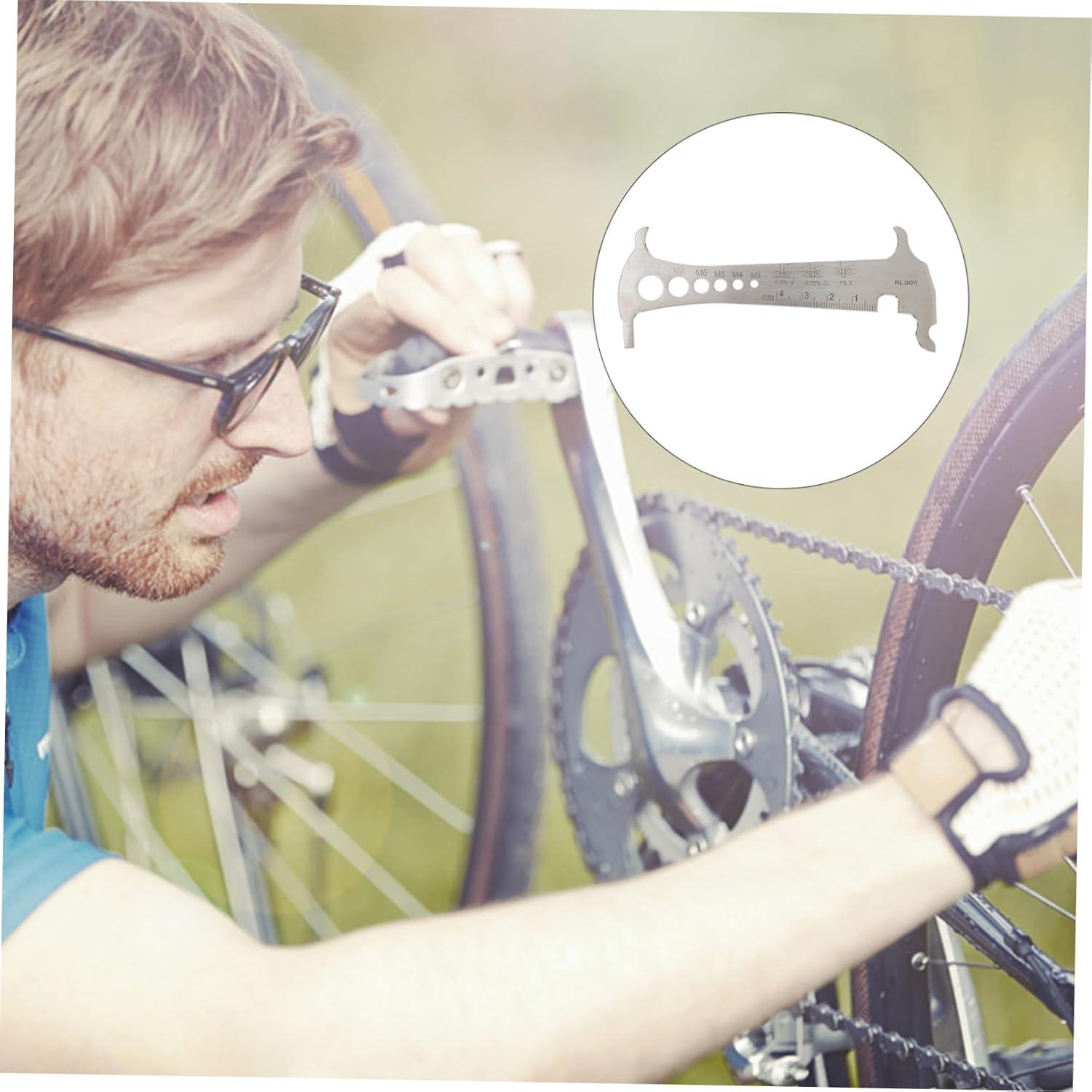 Comprobador de Cadena de Bicicleta POPETPOP Acero Inoxidable