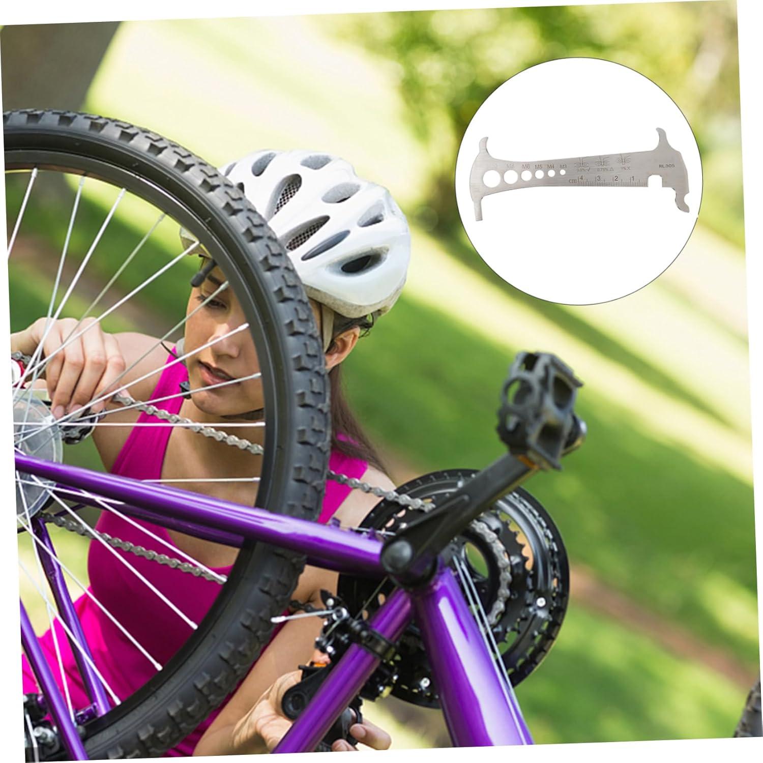 Comprobador de Cadena de Bicicleta POPETPOP Acero Inoxidable