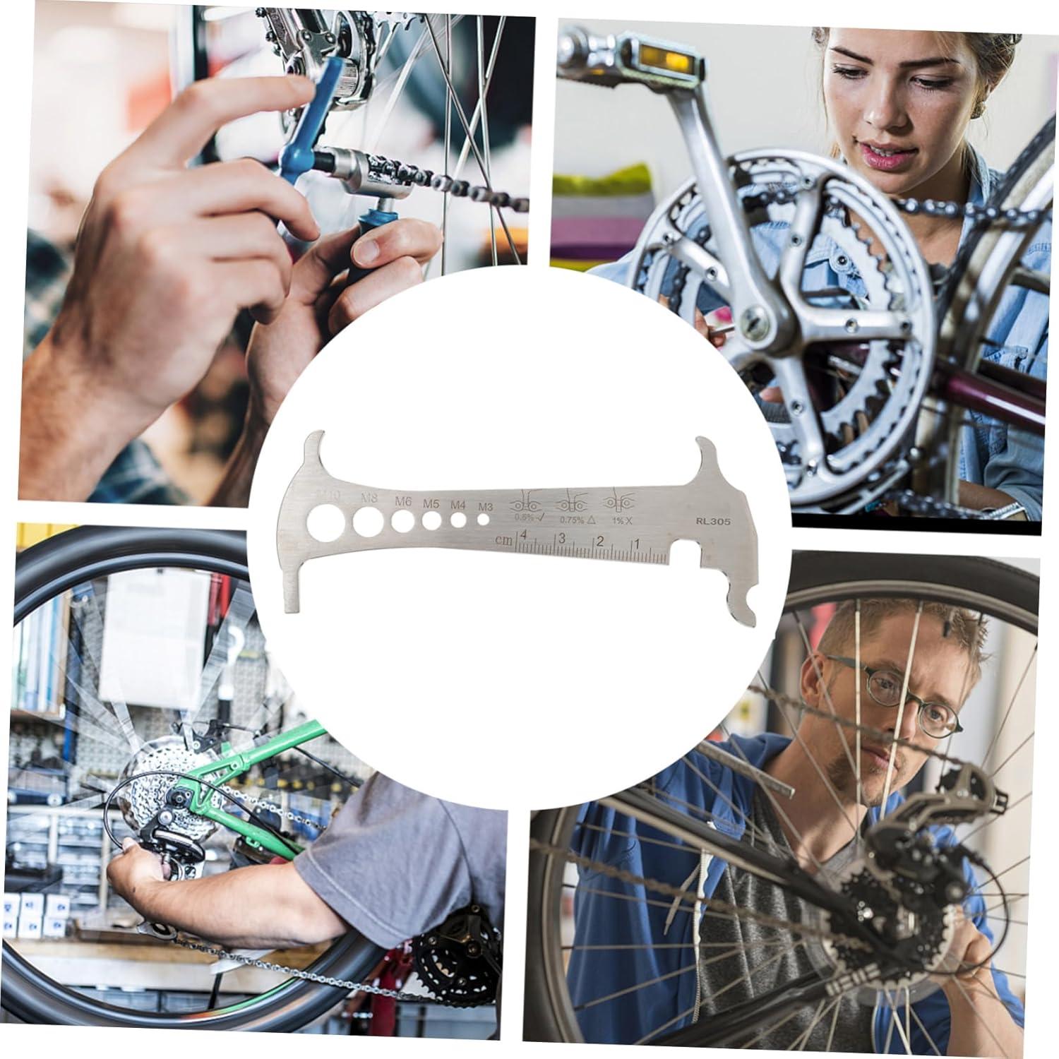 Comprobador de Cadena de Bicicleta POPETPOP Acero Inoxidable