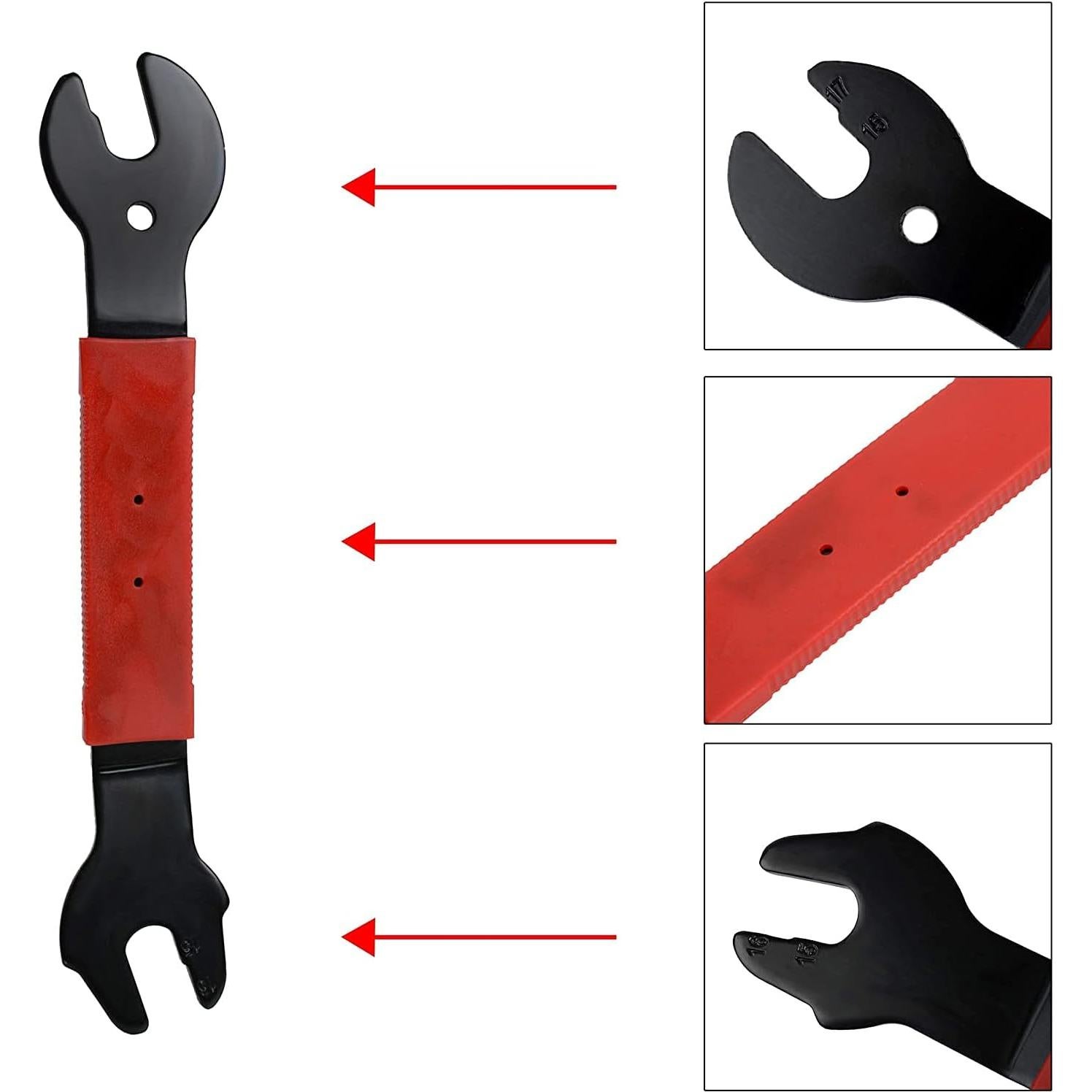 Llave de Pedal Doble Cara Nainsect 15/16/17mm para Bicicleta