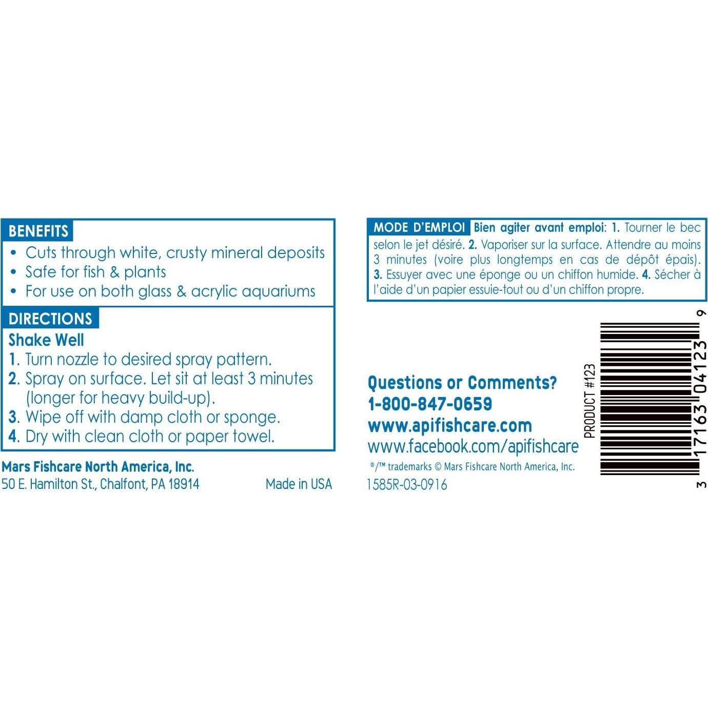 Limpiador de Acuario API SEGURO Y FÁCIL 236.6 ml Spray