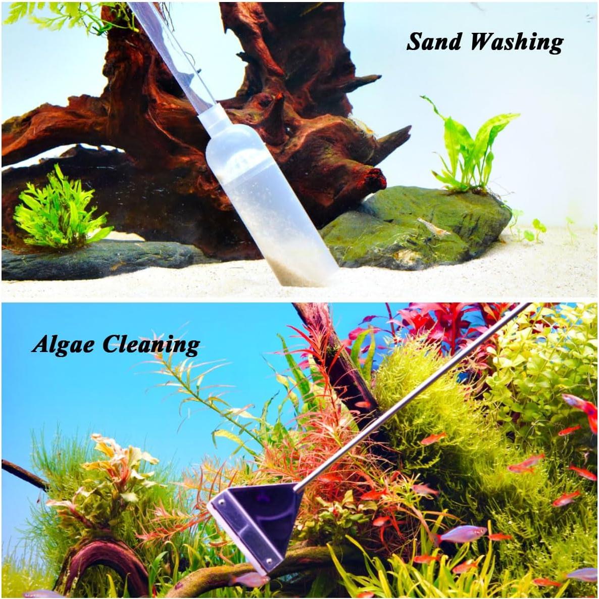 Aspiradora de Grava para Acuario QREBYQ con Kit de Limpieza
