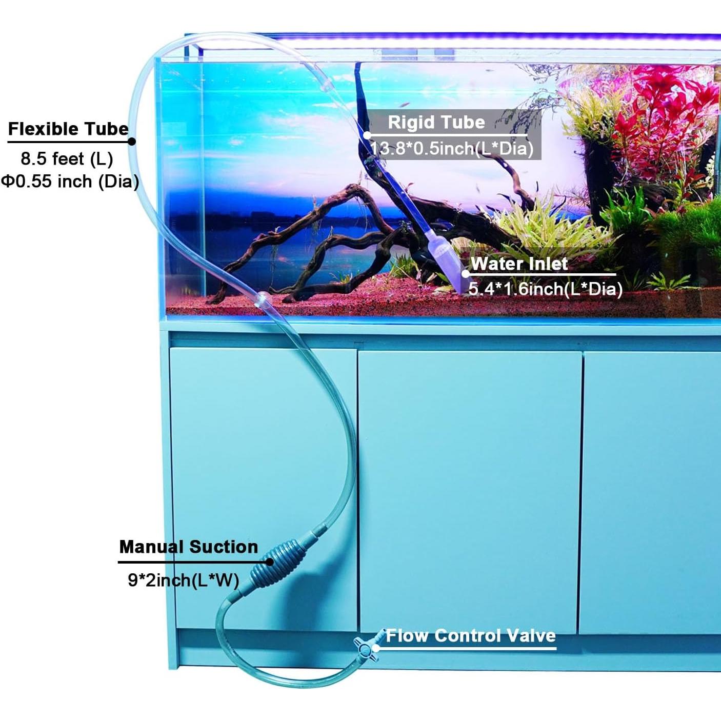 Aspiradora de Grava para Acuario QREBYQ con Kit de Limpieza