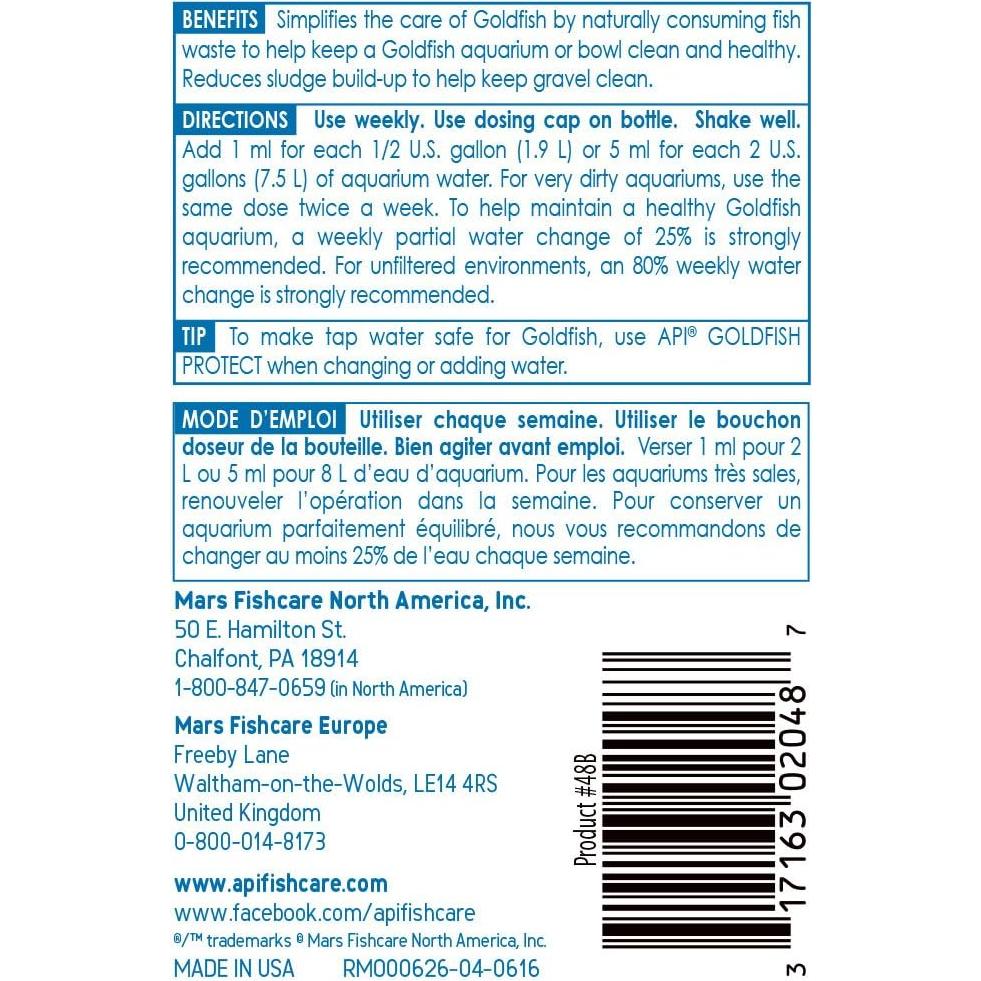 Limpiador de Acuario API Goldfish 118.3 ml - Reduce Lodo