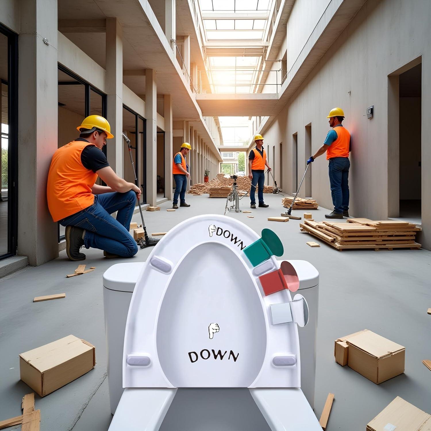 Juego de 3 levantadores de asiento de inodoro Jinshining con calcomanía