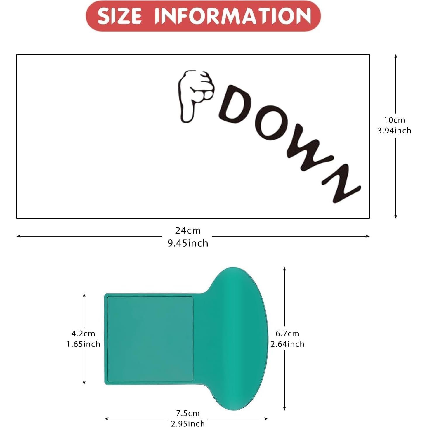 Juego de 3 levantadores de asiento de inodoro Jinshining con calcomanía