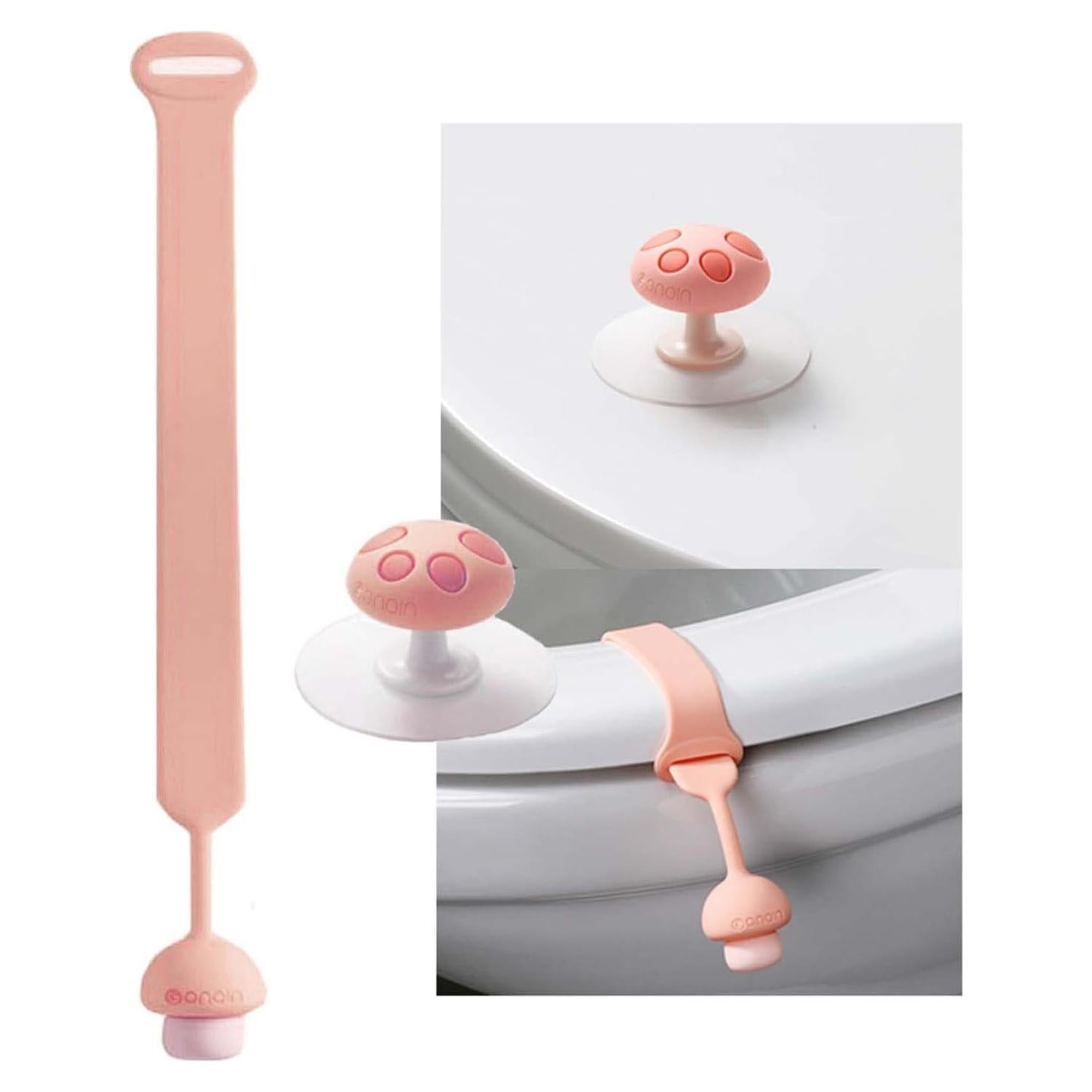 Elevador de Asiento de Inodoro VEINTI+1 Hongo Rosa Ajustable