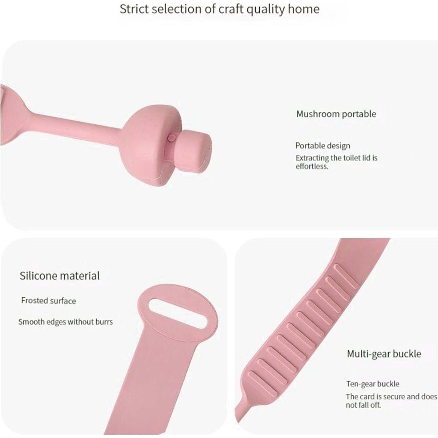 Elevador de Asiento de Inodoro VEINTI+1 Hongo Rosa Ajustable