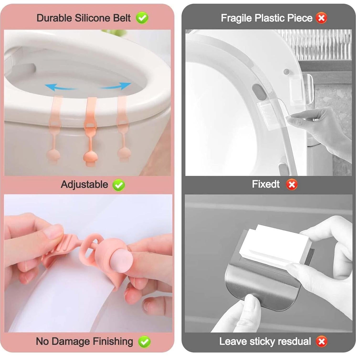 Elevador de Asiento de Inodoro VEINTI+1 Hongo Rosa Ajustable