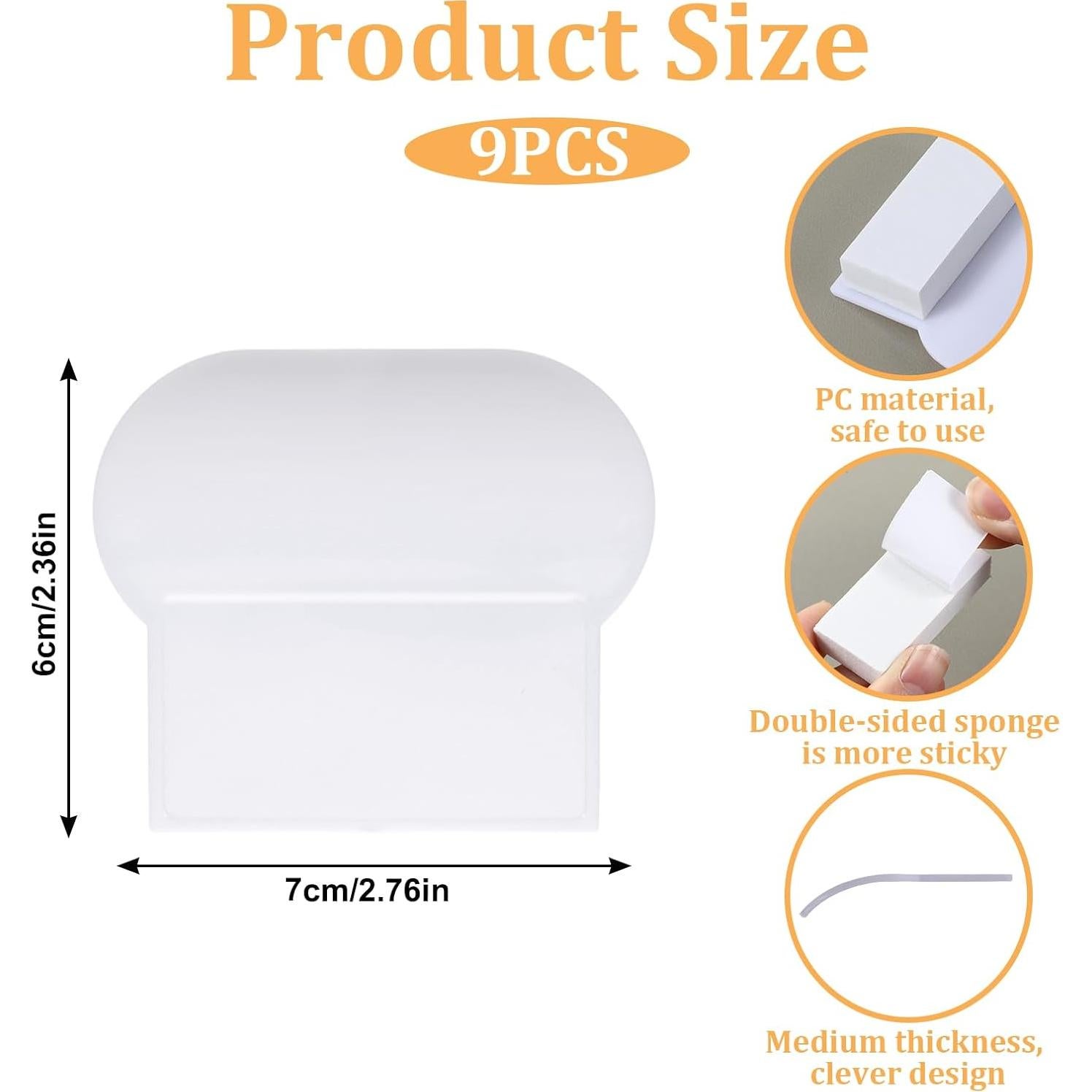 Mango Elevador de Tapa de Inodoro Aphumedc 9 Piezas Blanco