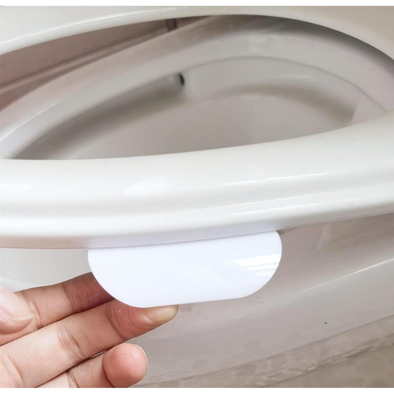 Elevador de Tapa de Inodoro BEARCSRT - 8 Piezas, Blanco y Negro