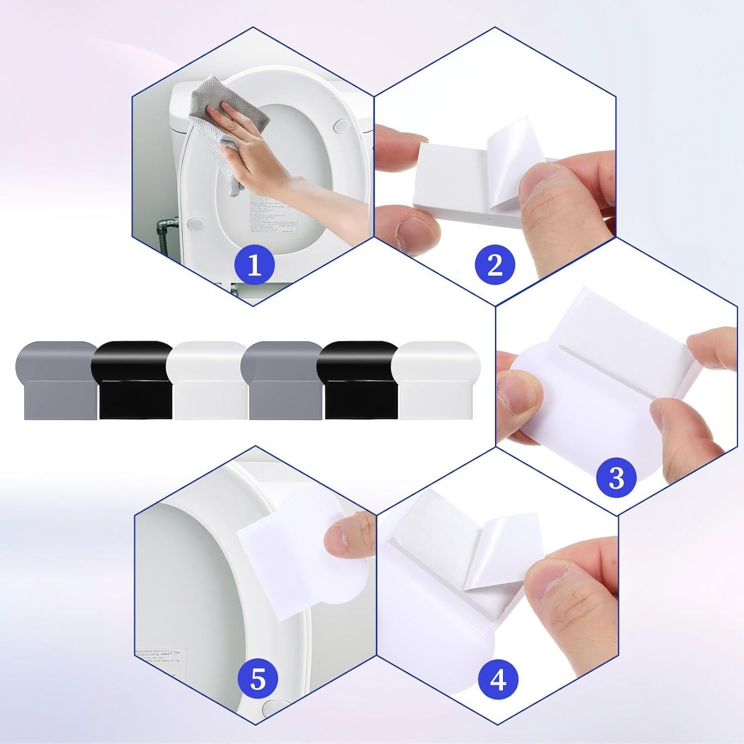 Elevador de Asiento de Inodoro 6 Pcs Aeaocvo PVC Higiénico