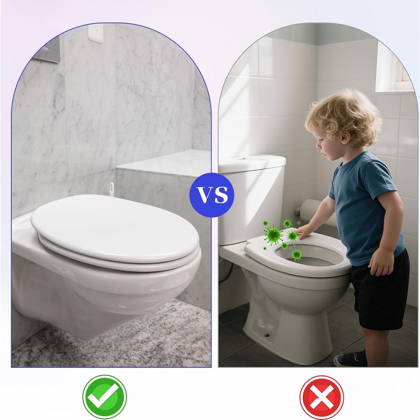 Elevador de Asiento de Inodoro 6 Pcs Aeaocvo PVC Higiénico