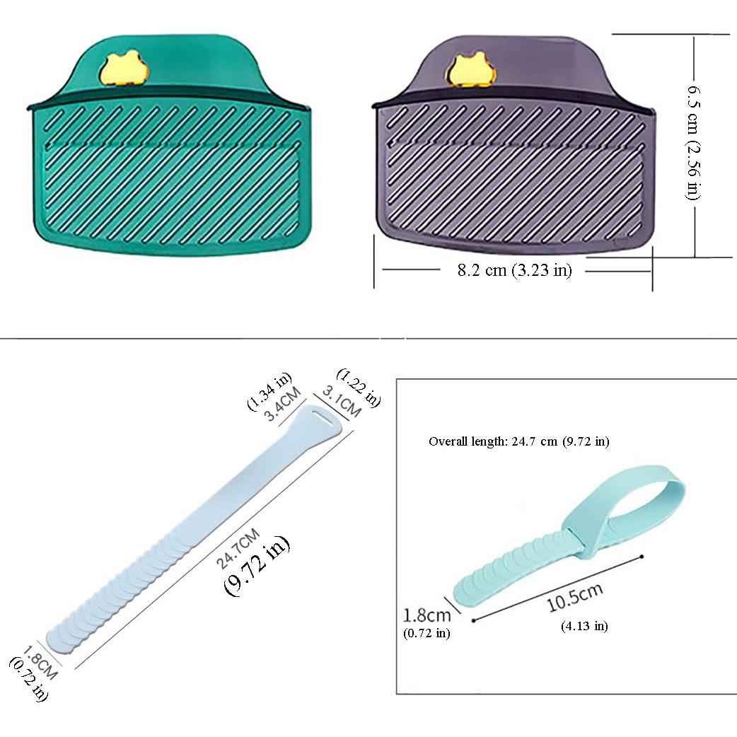 Elevador de Asiento de Inodoro Mango 2 Piezas Negro Ajustable