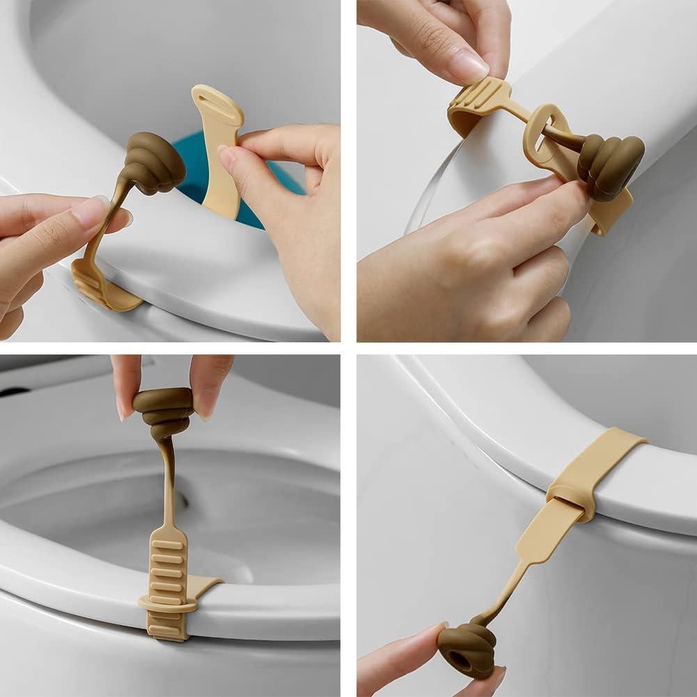 Elevador de Tapa de Inodoro de Silicona CIXVOEMK - 2 Piezas