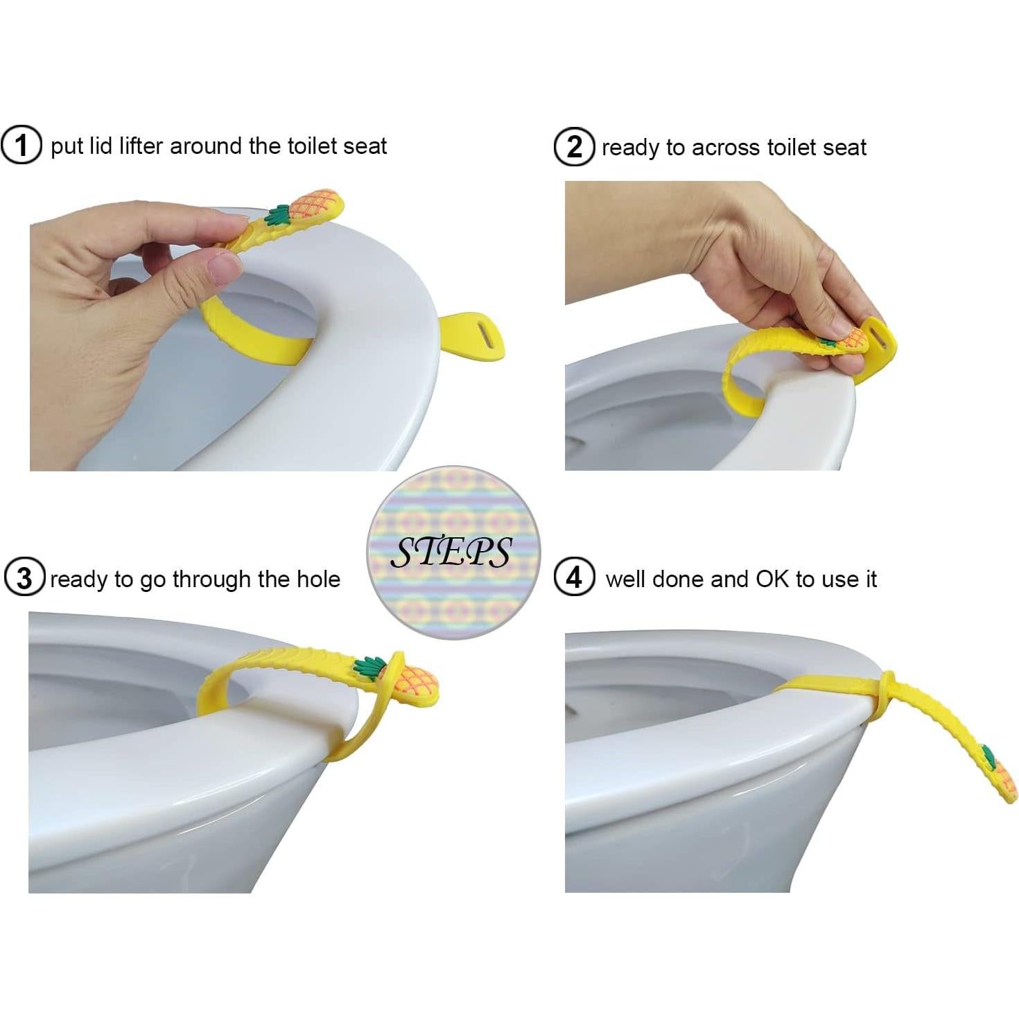 Levantador de Asiento de Inodoro XIWUMOER - 10 Piezas Silicona