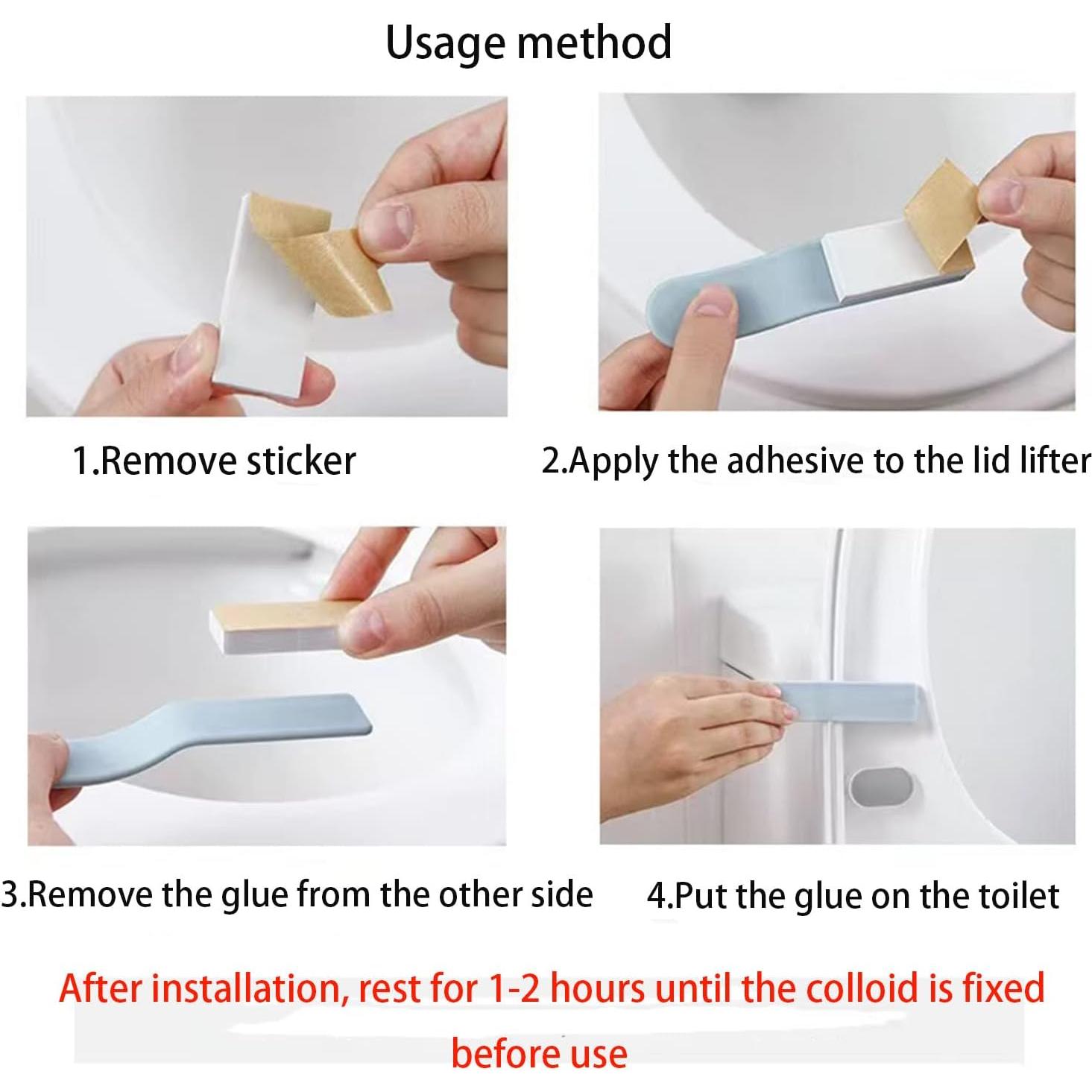 Elevador de Asiento de Inodoro Qishing 8 Pcs, Higiénico y Práctico