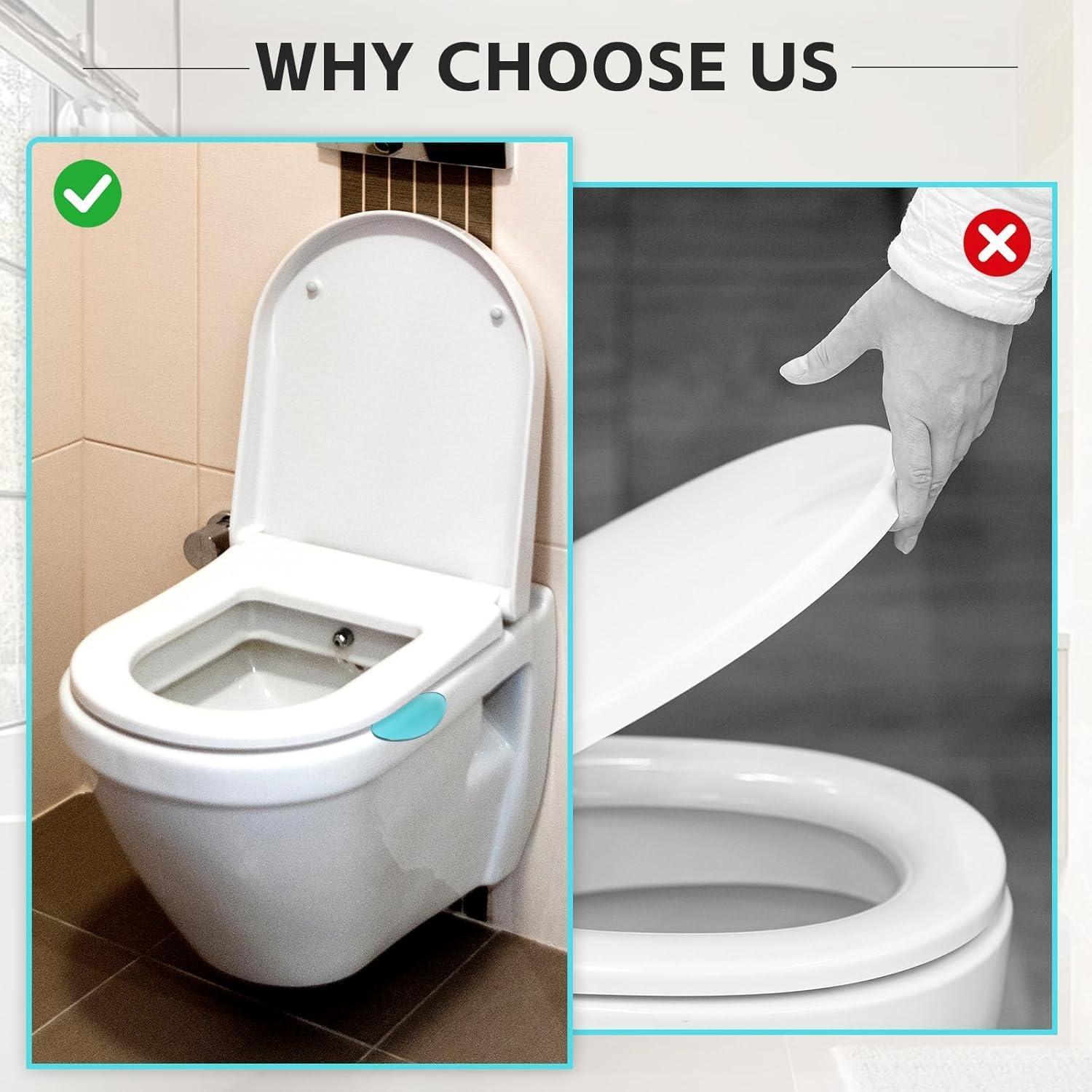 8 Levantadores de Tapa de Inodoro Gallipower - Soporte Blanco y Verde