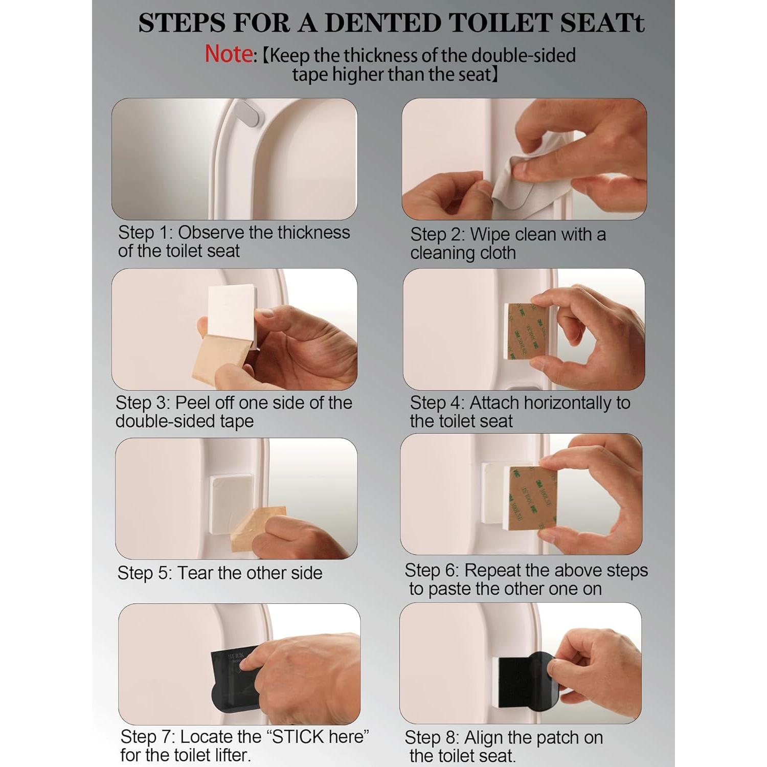 Elevador de Asiento de Inodoro Paobteiy Blanco/Gris 2 Piezas