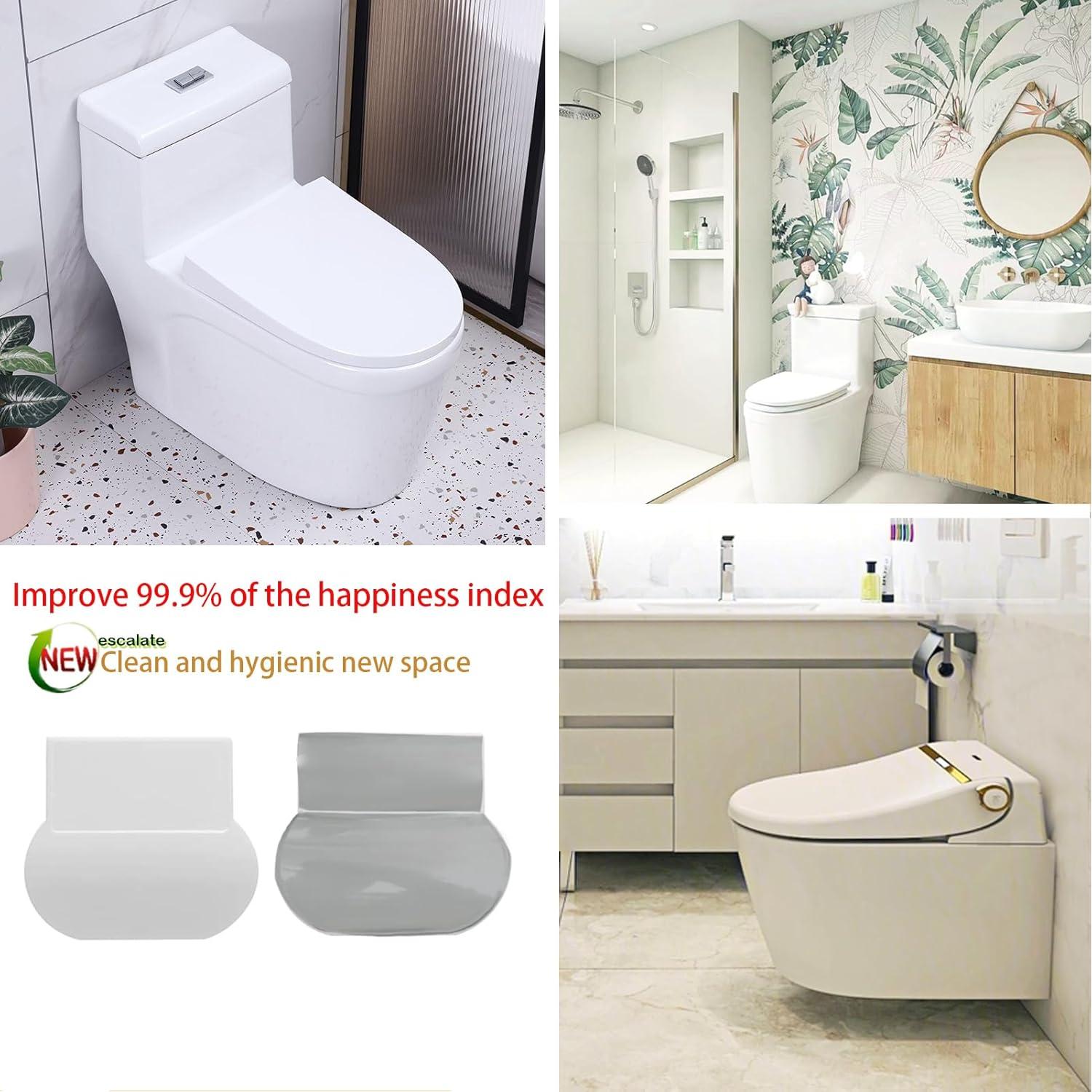 Elevador de Asiento de Inodoro Paobteiy Blanco/Gris 2 Piezas