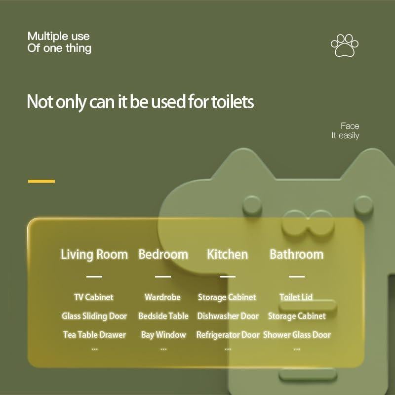 Kleeblatt Toilet Lid Lifter 5 PCS, Silicone Cute Cat Toilet Seat Cover Lifter Handle, Can Avoid Touching, Tabs to Lift Seat,