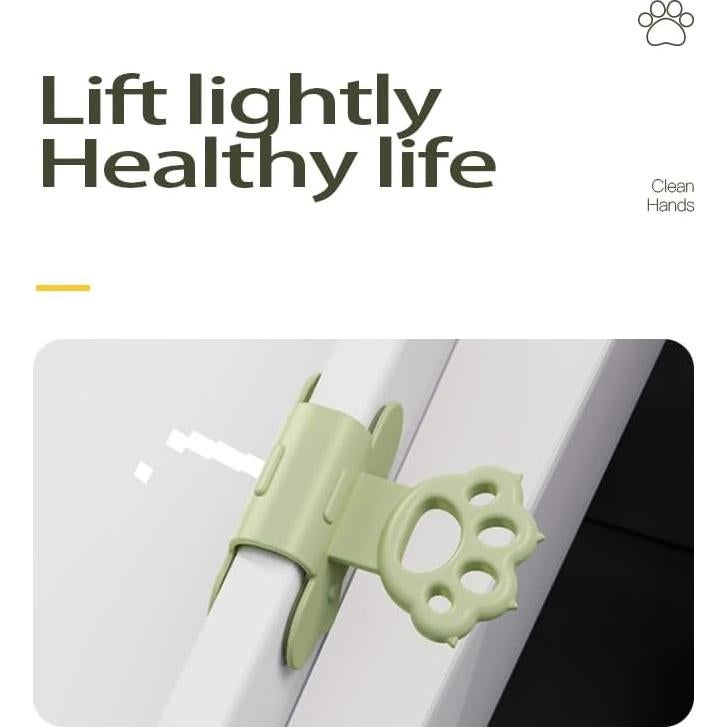 Kleeblatt Toilet Lid Lifter 5 PCS, Silicone Cute Cat Toilet Seat Cover Lifter Handle, Can Avoid Touching, Tabs to Lift Seat,