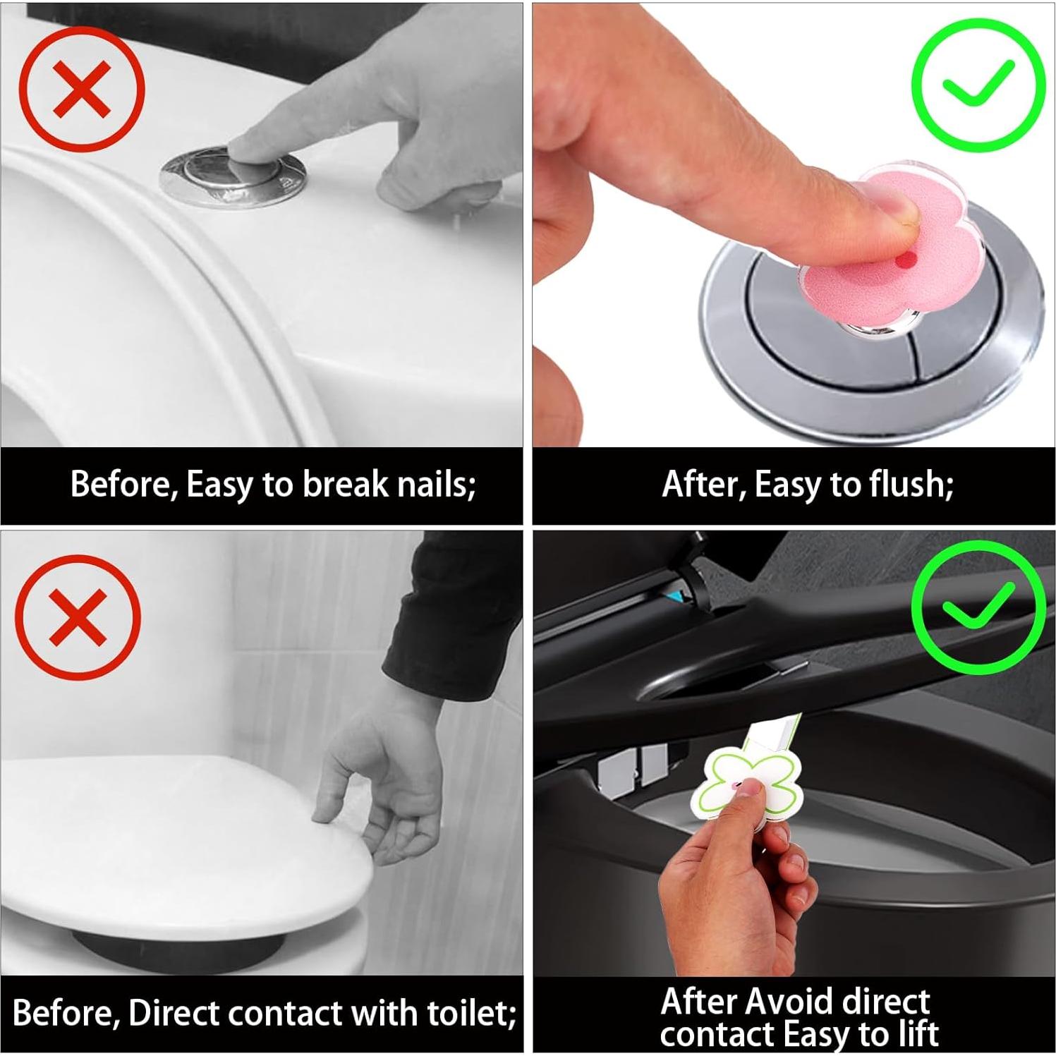 Levantador de tapa de inodoro Lasuroa, rosa/verde/blanco