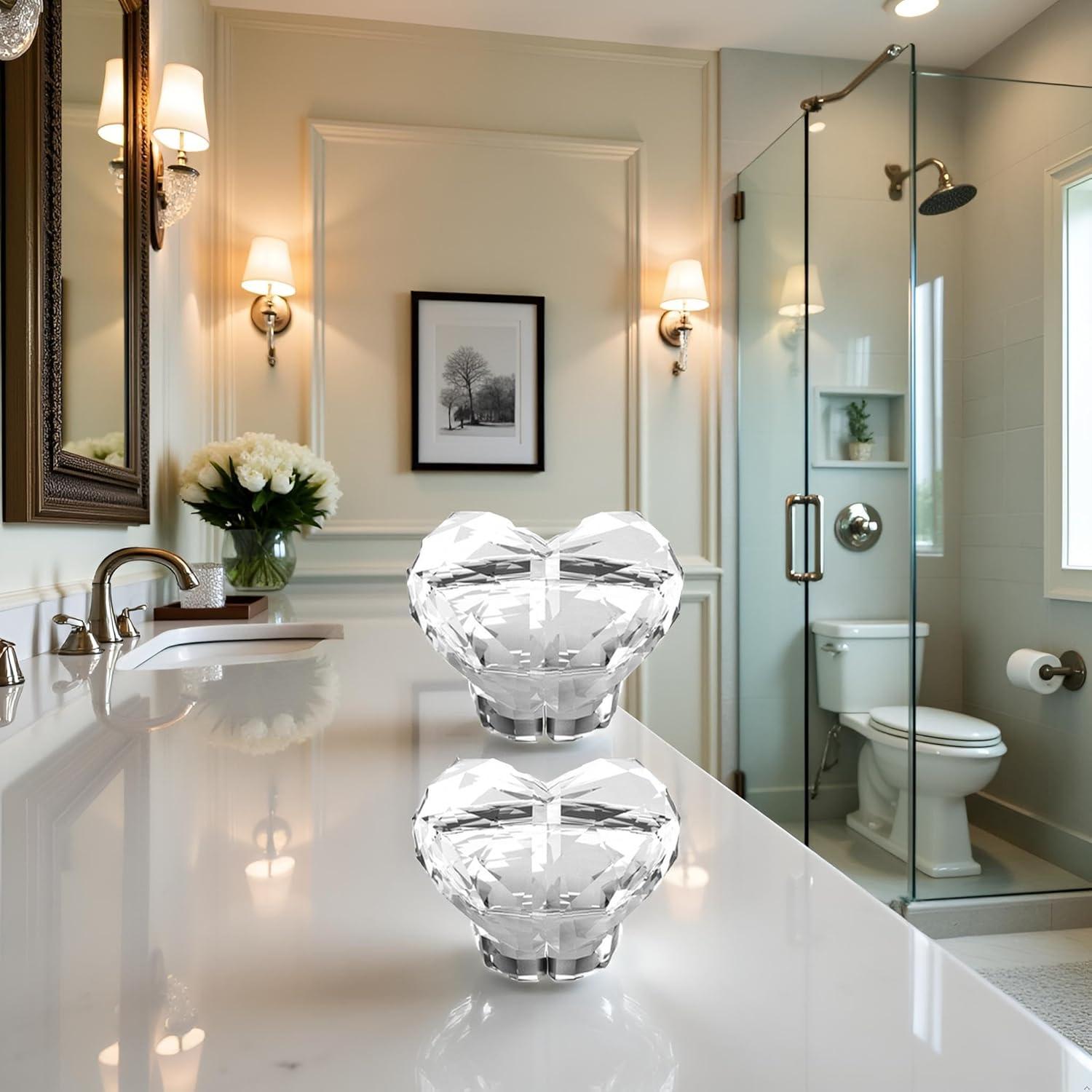 2 Piezas Botón de Tanque de Inodoro Corazón Junfamilee