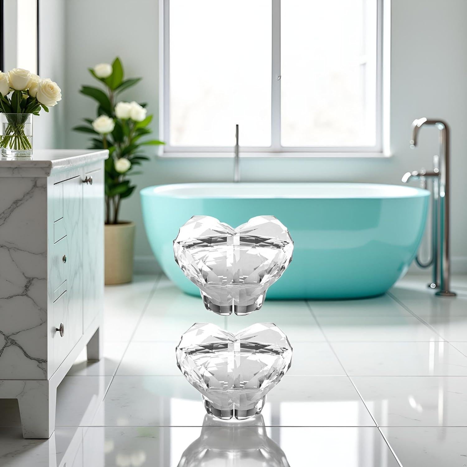 2 Piezas Botón de Tanque de Inodoro Corazón Junfamilee