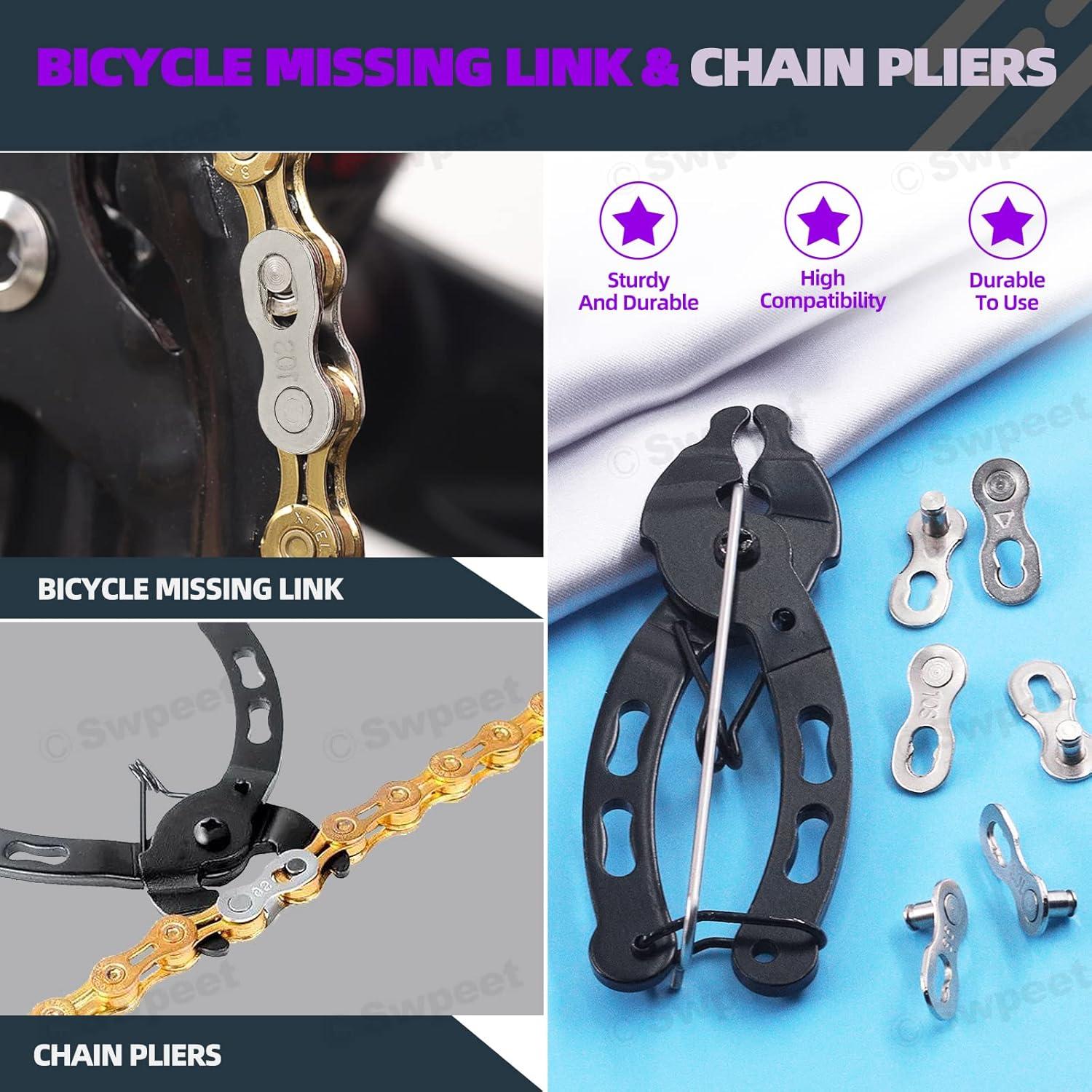 Kit de Herramientas de Reparación de Cadena de Bicicleta Swpeet 11Pcs