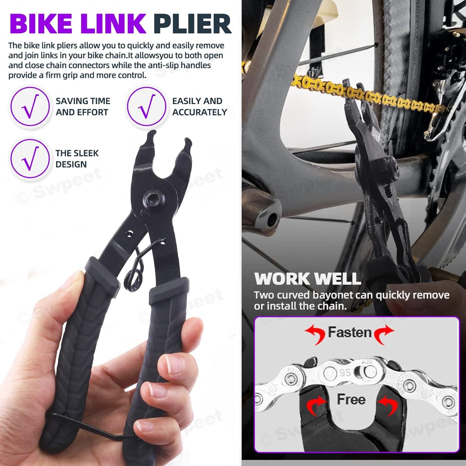 Kit de Herramientas de Reparación de Cadena de Bicicleta Swpeet 11Pcs