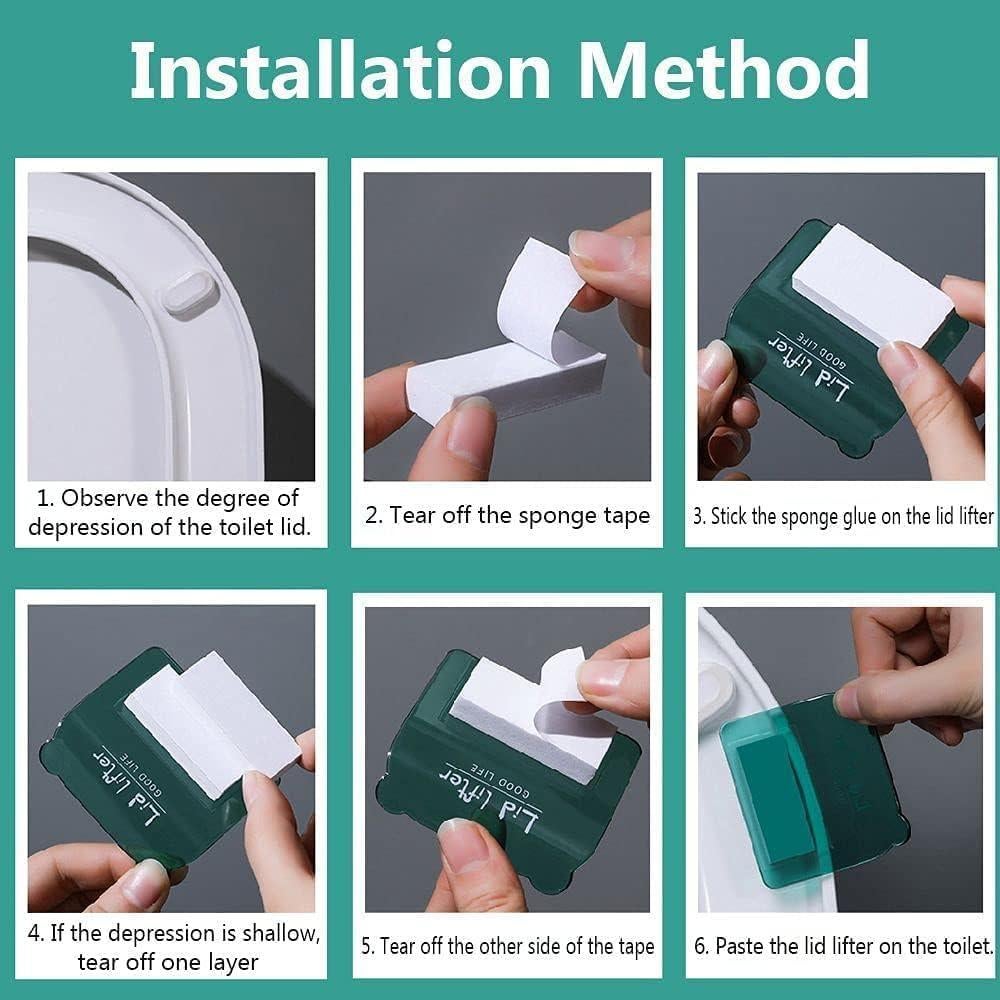Juego de 2 Elevadores de Mango de Asiento de Inodoro Juroicessry Azul y Verde 70x60mm