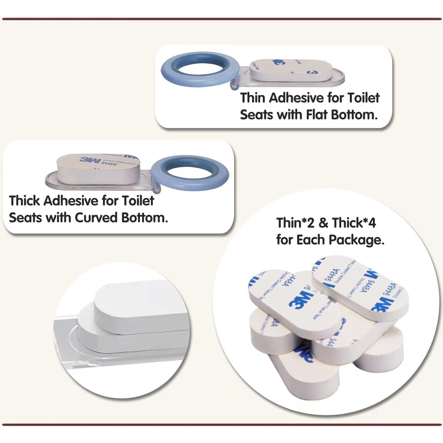 Elevador de Mango de Asiento de Inodoro Moloudan Azul - Paquete de 2