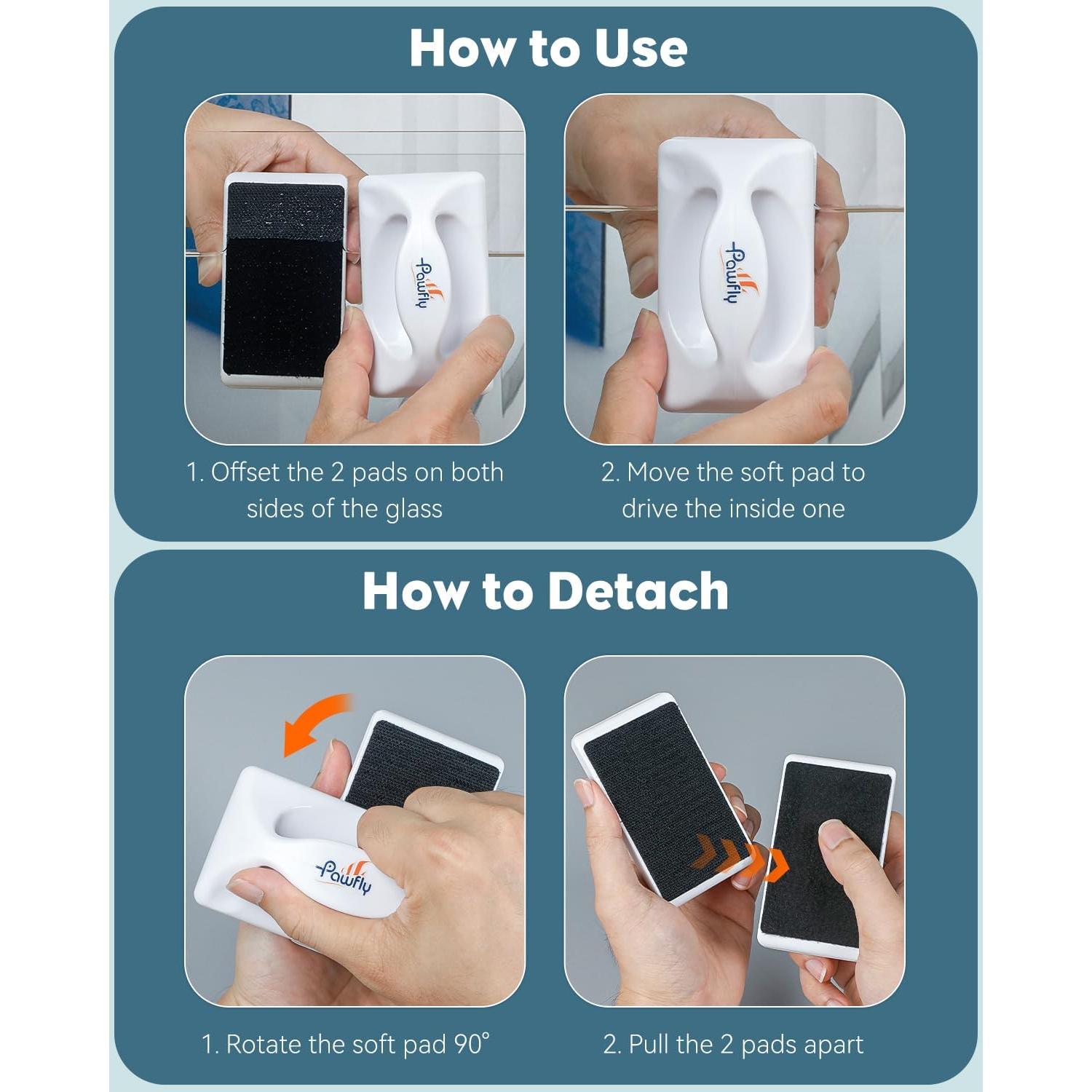 Limpiador Magnético para Acuarios Pawfly 10.16 cm - Cristal hasta 151L