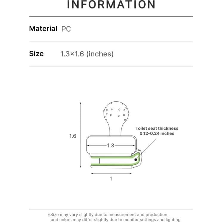 Mango de Asiento de Inodoro Sin Adhesivo ANOQ - 2 Paquete Blanco