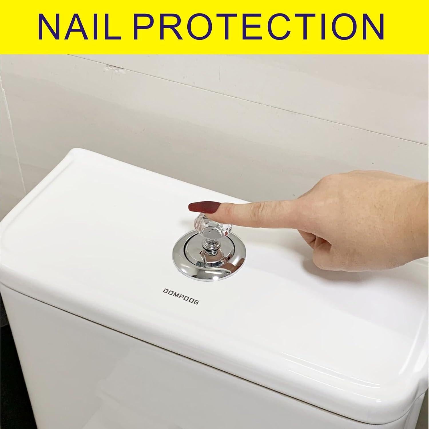 Botón de Inodoro OHNAKON Cristal Diamante 3x3cm - 2 Pack