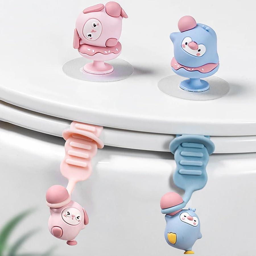 Levantadores de tapa de inodoro ARFUKA de silicona - 4 unidades