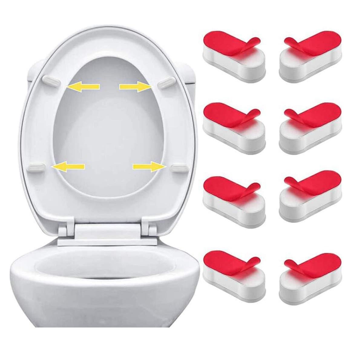 Amortiguadores de Asiento de Inodoro QUUPY 8 Piezas Adhesivos