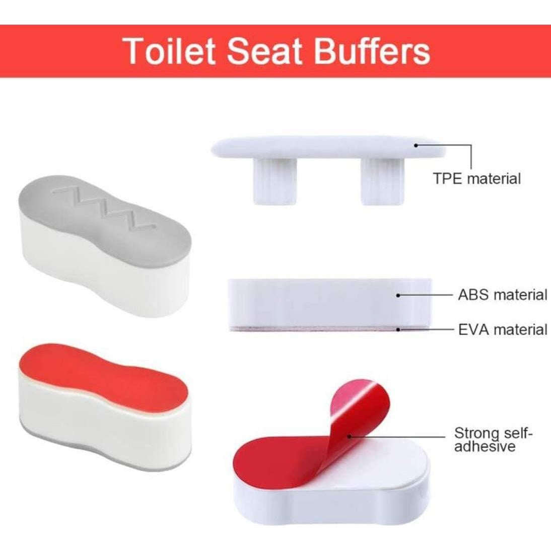 Amortiguadores de Asiento de Inodoro QUUPY 8 Piezas Adhesivos
