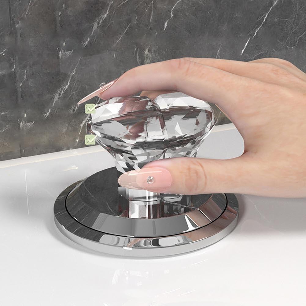 Botones de Tanque de Inodoro Corazón Transparente WsjiaboFux - 2 Pcs