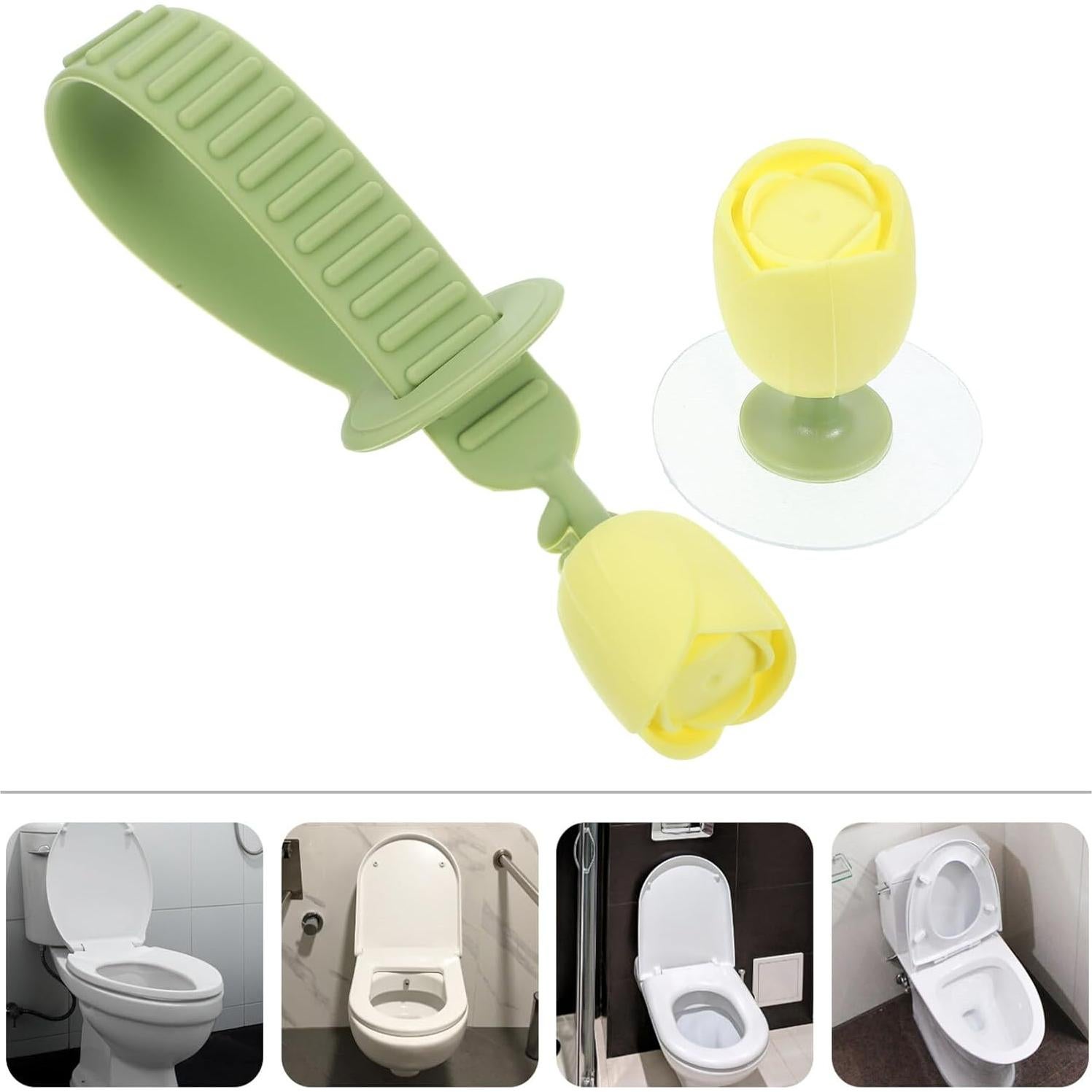 Elevador de Asiento y Tapa de Inodoro Aboofan Verde Silicona