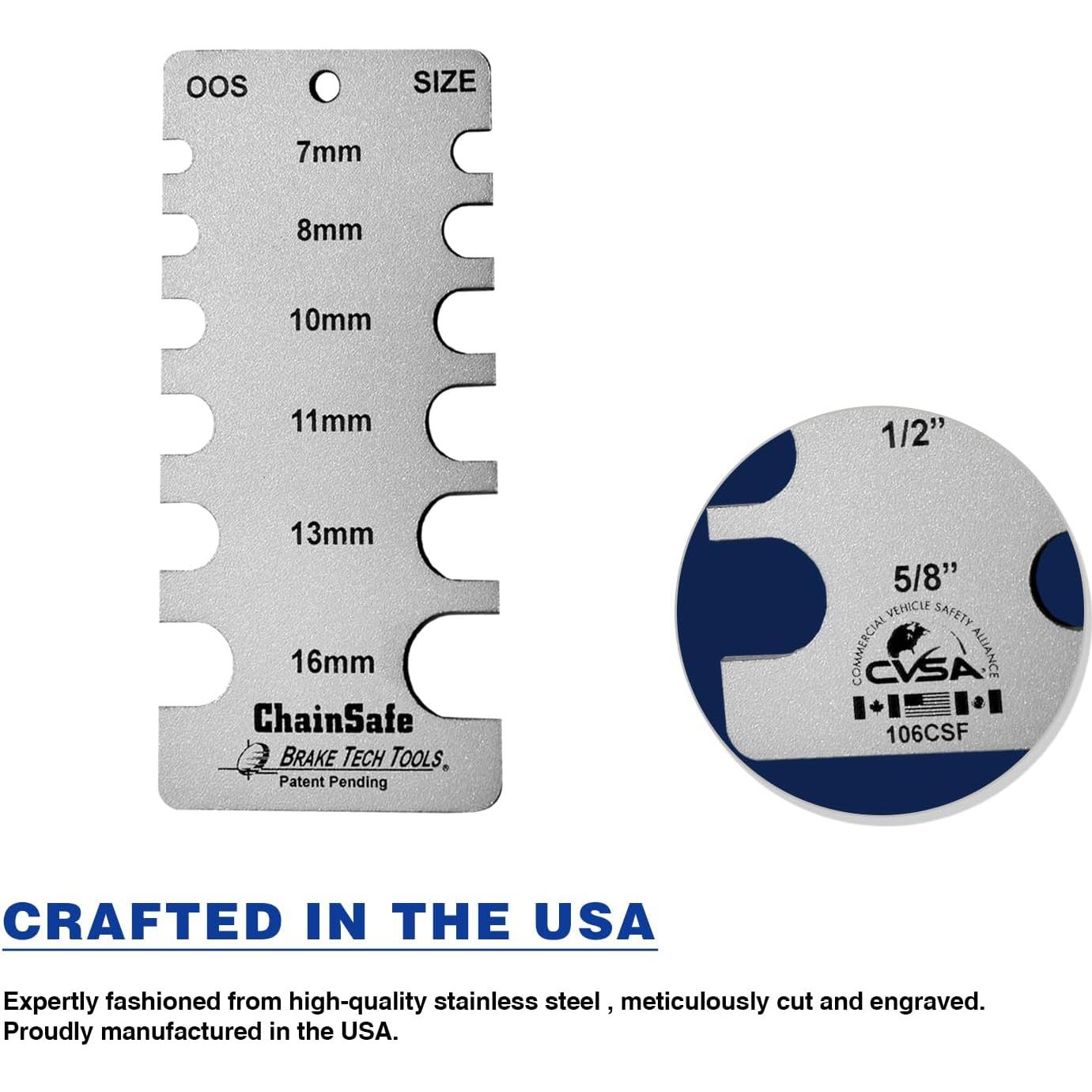 Medidor de Desgaste de Cadena Chainsafe Brake Tech BT-106CSF